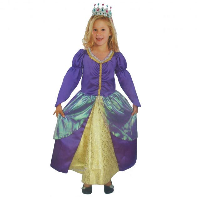 Fantasia Cosplay Infantil Princesa Roxa M